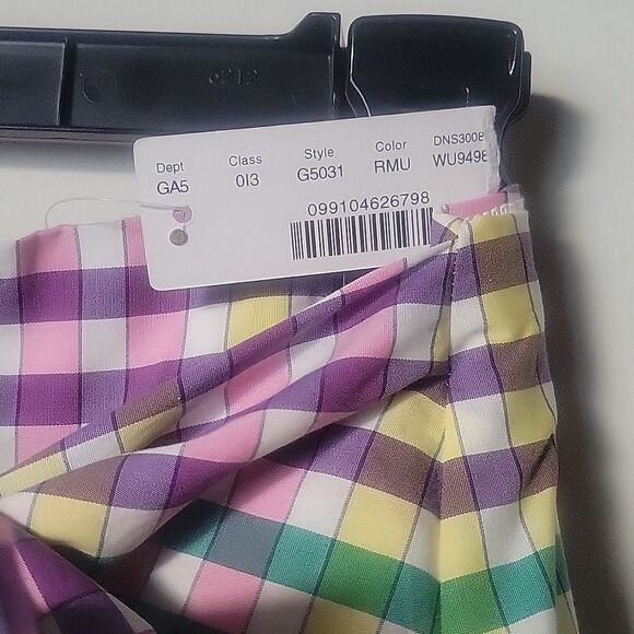 NWT J Crew 0 Bow Tie Coquette Pleated Preppy Midi Full Skirt Gingham Retro 60s - Picture 6 of 16